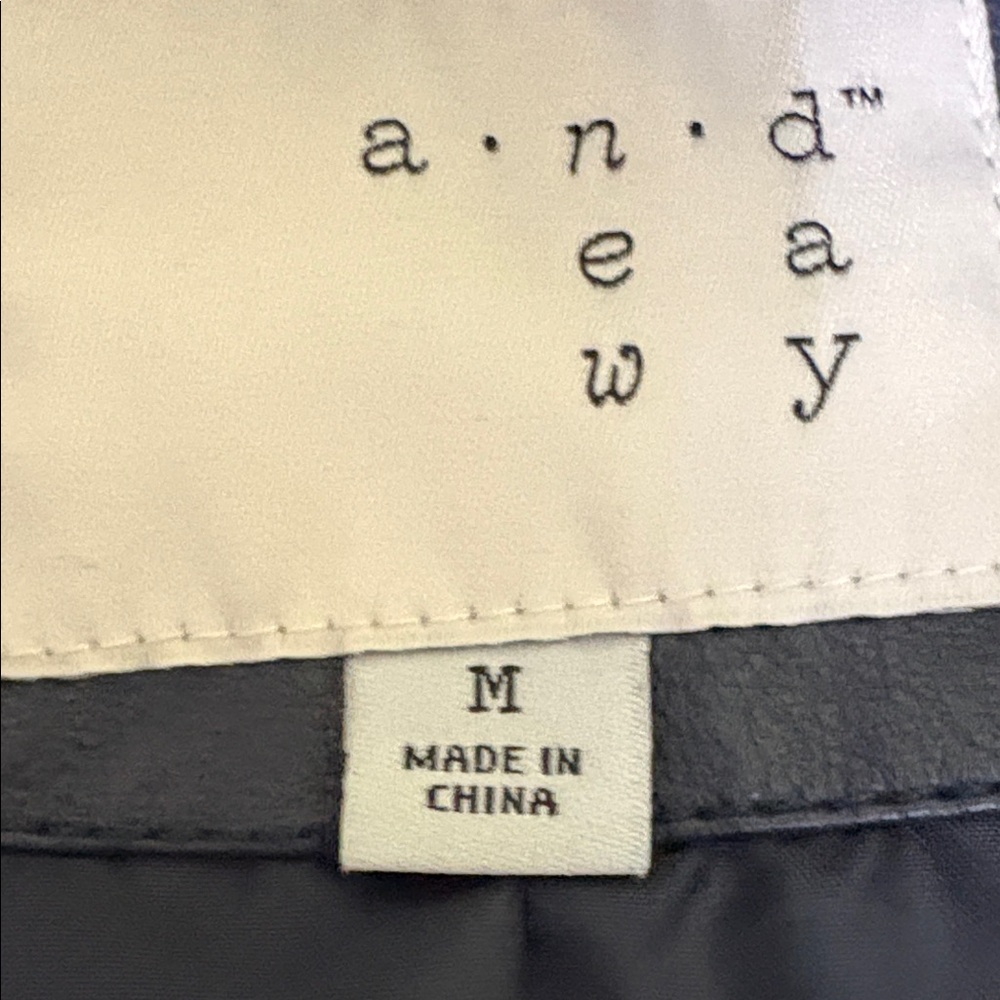 A New Day Navy Faux Leather Moto Jacket Size M Target Vegan Leather - Picture 3 of 11